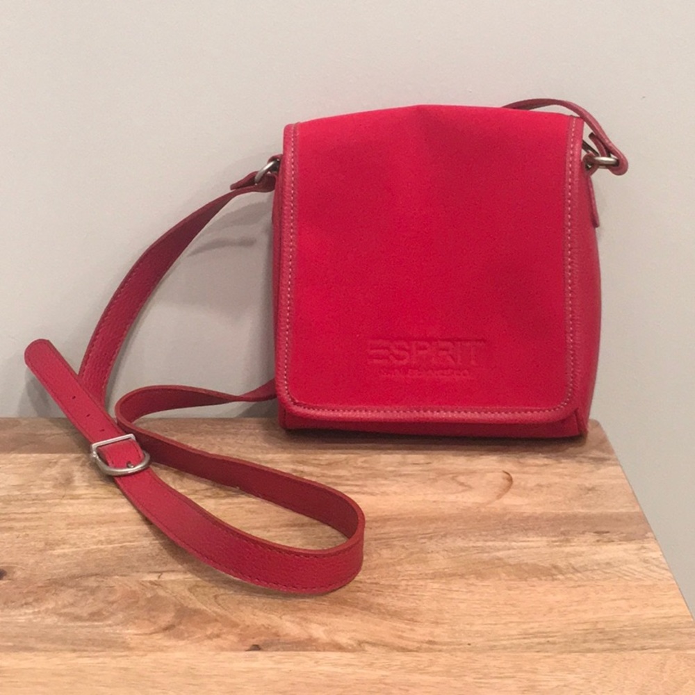 Red Esprit cross body purse